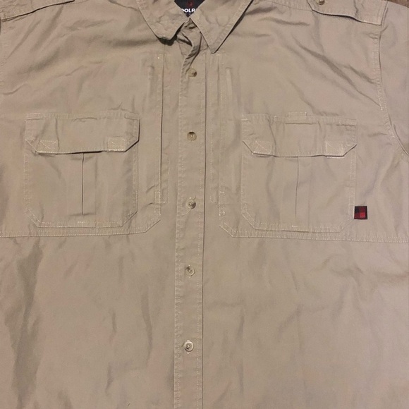 Woolrich Shirt Men's 2XL Button Down Elite Series Tactical Cargo Short Sleeve - Picture 3 of 8